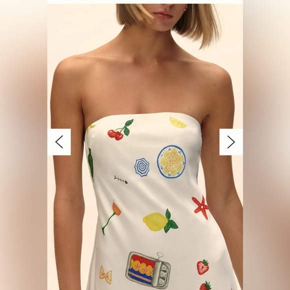 Size XL For Love & Lemons Carla Strapless Maxi Dress - Picture 4 of 9